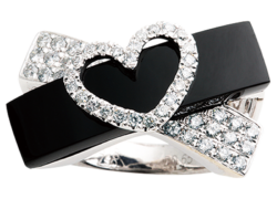 ホワイトゴールドハートリング