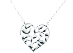 ティファニー シルバー オリーブリーフハートペンダント