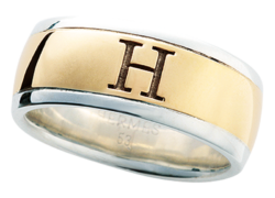 エルメス K18＆シルバー コンビリング