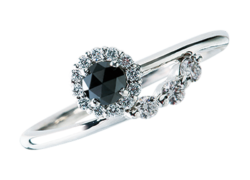 一粒ダイア デザインリング